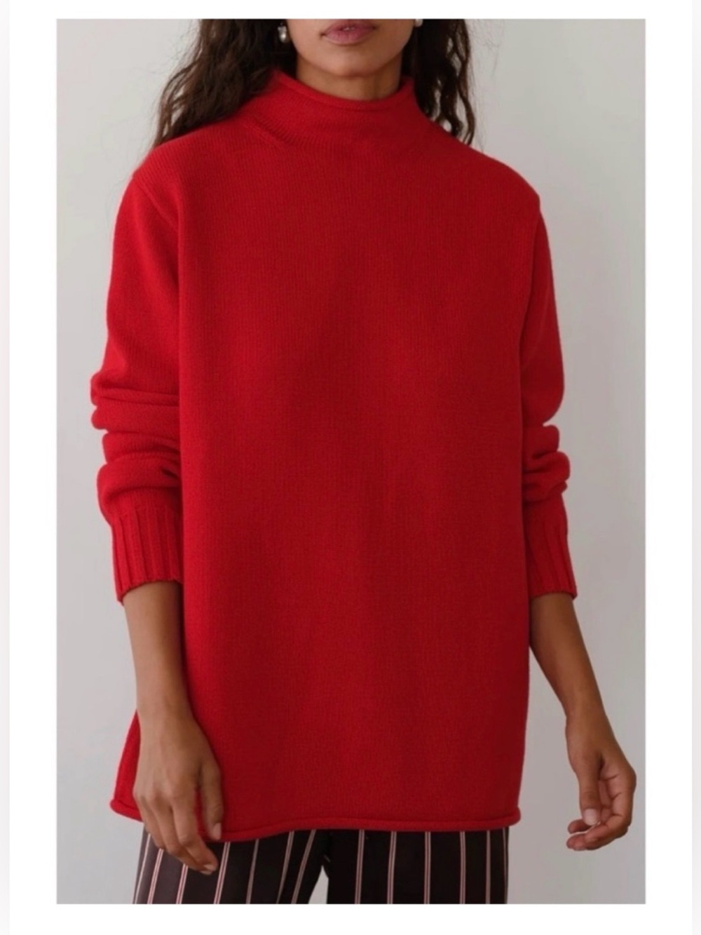 DONNI. Off-the-Shoulder Sweater in Bright Pink